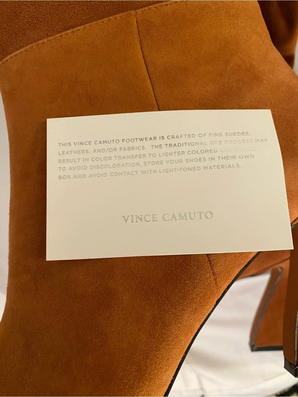 NIB Vince Camuto Tapala over the knee boot brown suede 9 wide calf lace up